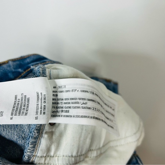 Abercrombie high rise mom jeans blue size 25/0 - Picture 4 of 6